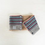 ネックウォーマー＜外歩きボーダーとモカ＞