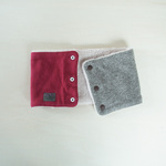 ネックウォーマー＜モカと赤＞