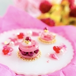 マカロン ケーキ ピアス(イヤリング) イスパハン フェイクスイーツ クリスマス ケーキ スイーツ ミニチュア レジン ピンク マカロン フランボワーズ 大人可愛い ギフト プレゼント 贈り物 