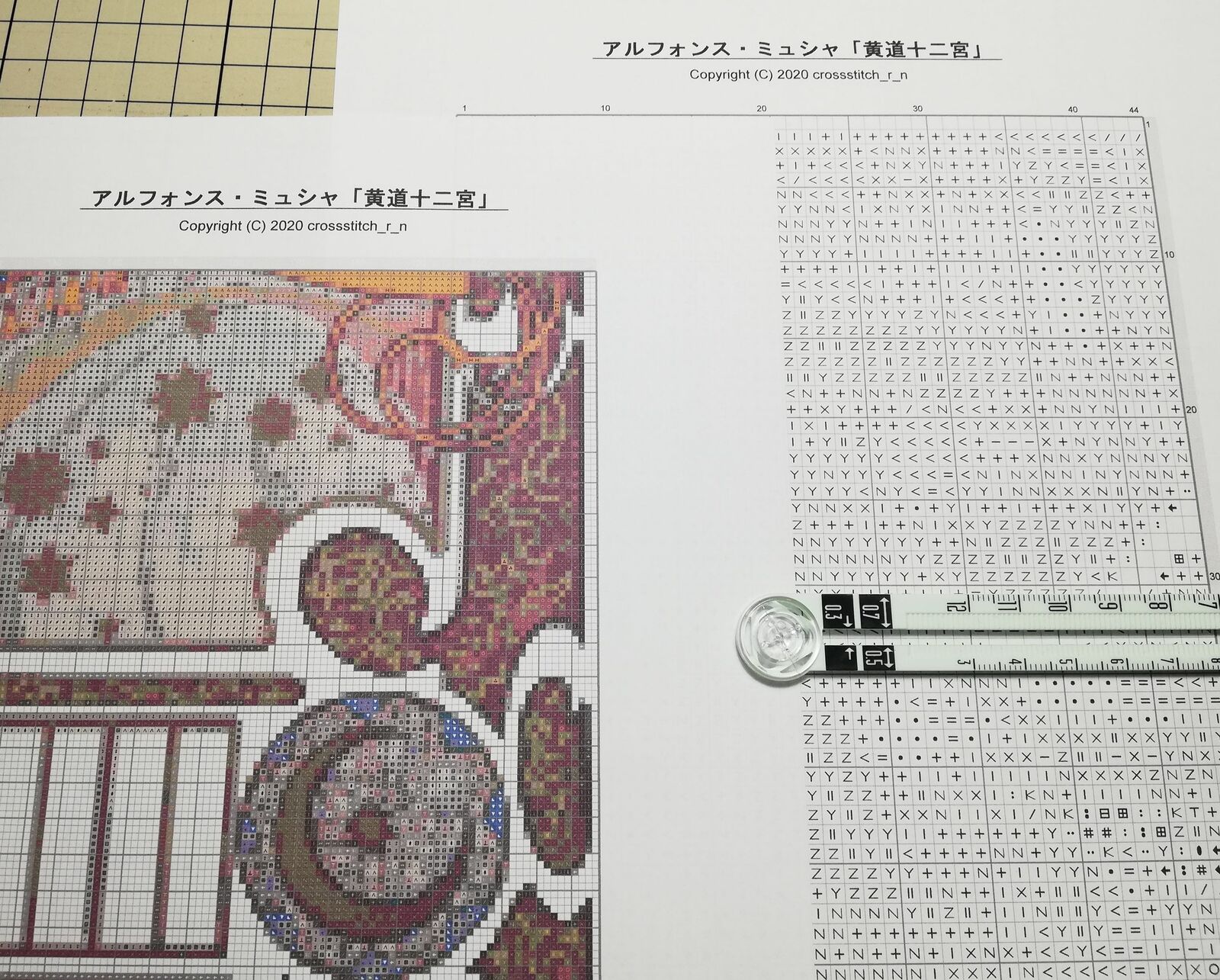 アルフォンス・ミュシャ 「四季－秋」Ver2 クロスステッチ刺繍