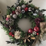  * Red Apple × Forest wreath * クリスマスリース🌿　ギフト　
