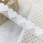 ハート型レース　2m巻    Cotton torchon lace (heart pattern) 2m