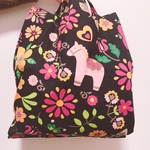 ちょっと大きめエコバッグ☆花とポニー