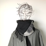 M様専用ページ。メンズネックウォーマー(ブラック×グレー)