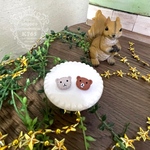 ドール用　くまちゃんブローチ　２色