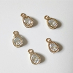 10セット限定 SALE❢❣【ゴールド】 ジルコニア ドロップチャーム  5個