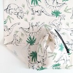 恐竜柄 40×60 ランチョンマット 大判*巾着袋 2点 セット 生成 男の子 男子 給食