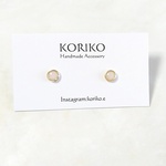 ５ｍｍ＊小粒ゴールドピアス/イヤリング＊小ぶり＊乳白色