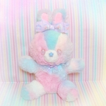 レインボーmumuちゃん♡  パープルりぼんver.  ぬいぐるみ　うさぎ