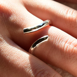 Split Cheeky Ring  p　極太　sv９２５ 無料で金色に変更可能