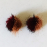 Brown Red Fur Pendant Tops