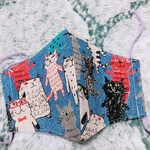 送料無料꙳★*ﾟ秋用マスク/大人用/プレゼントにも/猫柄/かわいい/冬用/爽やか/手作りマスク/ハンドメイド/猫マスク/猫/ねこ/おもしろいネコ
