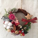 クリスマスハーフリース（英字新聞を添えて）