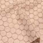新色☃️《スモークピンク》コットンサークル刺繍レース生地🪡