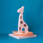 木のおもちゃ　キリンの輪投げ