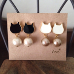 シンプル✳︎ねこピアス