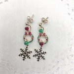 雪のクリスマス ピアス
