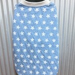 ~犬服 わんこ服 中型犬 ダブルニット ラグランT 杢ブルー  星柄 9号 