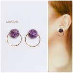 《amethyst》上品ストーン✧︎艶々ピアスorイヤリング