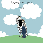 2021年（丑年）年賀状用イラスト＊データ納品