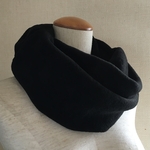 ★送料無料★メルトンフリースのあったかねじりスヌード　ブラック