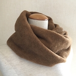 ★送料無料★メルトンフリースのあったかねじりスヌード　ブラウン