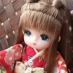 送料無料❤️プチジェニー　ミキマキ着物　袴(手まり扇)