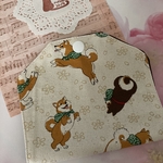 送料無料♪和柄柴犬のマスクケース 