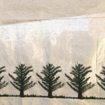 刺繍生地　モミの木　クリスマス生地
