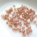 3size90個・3～5ｍｍ・ピンクラスター・チェコビーズ・ファイヤーポリッシュ・20120201