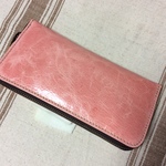 ゴード【山羊】ファスナー財布:ピンク色