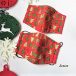 クリスマス立体マスク♡　子供用　(ツリー柄・赤）