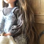 リカちゃん服＊ふんわりお袖ブラウス・チョコレート