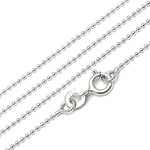 SILVER925 ネックレス ボールチェーン 1mm 45cm［純銀］【1コ販売】(SV-812CH