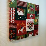 北欧風クリスマスプリントのファブリックパネル