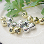 New！１６個★　しずくビーズ　アクリル　ゴールド＆シルバー　鈴丸