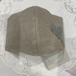 再販✄ミナペルホネン✄ボヌール刺繍入り✄ベージュ系✄リネン立体マスク