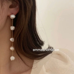 ★silver925ポスト　バロックパール  ✨ロングチェーン　天然パール  ピアス  存在感たっぷり パール ピアス/イヤリング ウェディング　パール