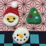 クリスマスブローチ3点