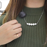 冬のパールネックレス  〜minkfur〜