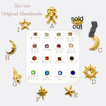 宇宙ピアス. イヤリング3粒セット
