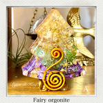 【　fairy オルゴナイト クリスマス ツリー　A 】　たっぷり天然石　レジン
