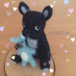 ＜羊毛フェルト＞  フレンチブルドッグの人形
