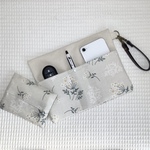 単品販売も開始　再販×2 lace flower レースフラワーと8号帆布のバッグインポケット&ポケットティッシュケース　バッグインバッグ　ポーチ　デコレクションズ