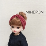リカちゃん☆コーデュロイターバン×ピアス（レッド）