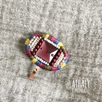 ポニーフック✴︎⭐︎  ethnic purple ビーズ刺繍
