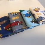 【受注製作＊送料無料】ハンドメイド ガーゼハンカチ 16×16 クラシックカー 4枚セット