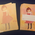 夢見る女の子とポピーのレターセット