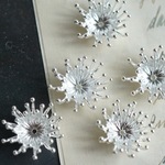 Metal Parts 4pcs L　花芯 シルバーカラー