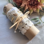 【リボンラップ♡】White♡ペーズリー刺繍リボン♪